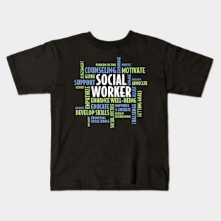 Words - Lcsw Social Work Month For Social Worker Kids T-Shirt